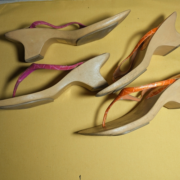 Paprika Shoes - Paprika Slingback Sandals in Pink and Orange